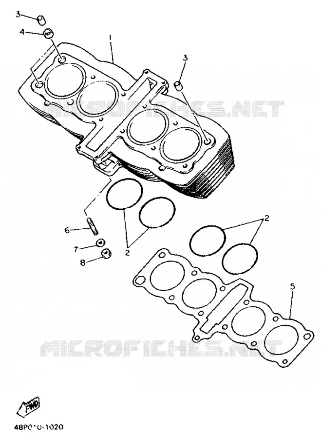 CYLINDER Yamaha MOTO 600 1998 XJS DIVERSION  XJ600S