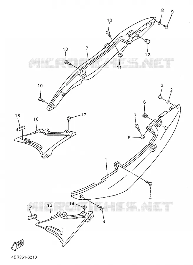 SIDE COVER Yamaha MOTO 600 1998 XJS DIVERSION  XJ600S