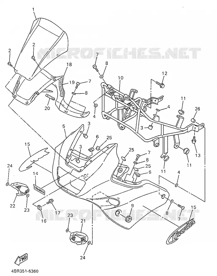 COVER 1 Yamaha MOTO 600 1998 XJS DIVERSION  XJ600S