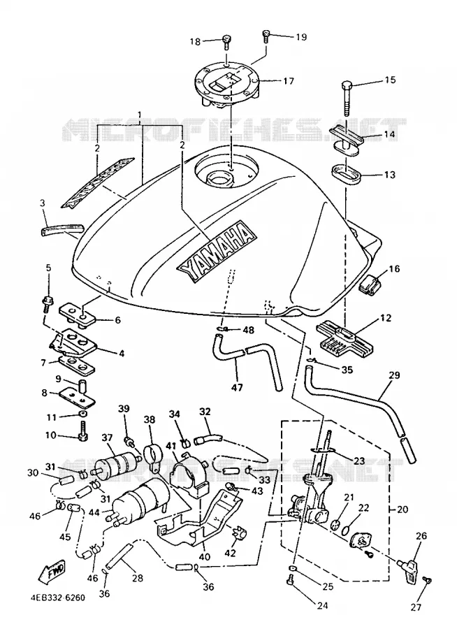 FUEL TANK Yamaha MOTO 600 1998 XJS DIVERSION  XJ600S