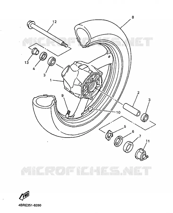 FRONT WHEEL Yamaha MOTO 600 1998 XJS DIVERSION  XJ600S