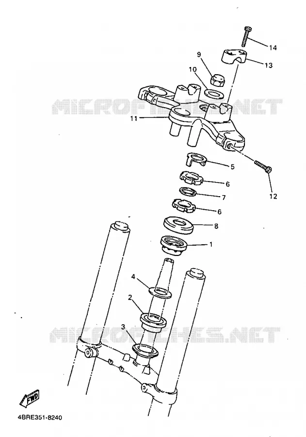STEERING Yamaha MOTO 600 1999 XJS DIVERSION  XJ600S