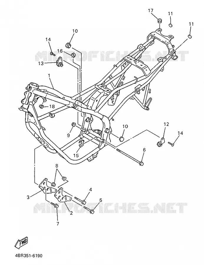 FRAME Yamaha MOTO 600 1999 XJS DIVERSION  XJ600S