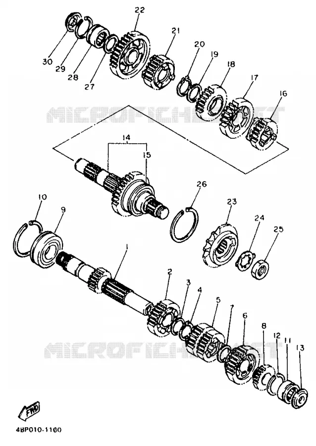 TRANSMISSION Yamaha MOTO 600 1999 XJS DIVERSION  XJ600S