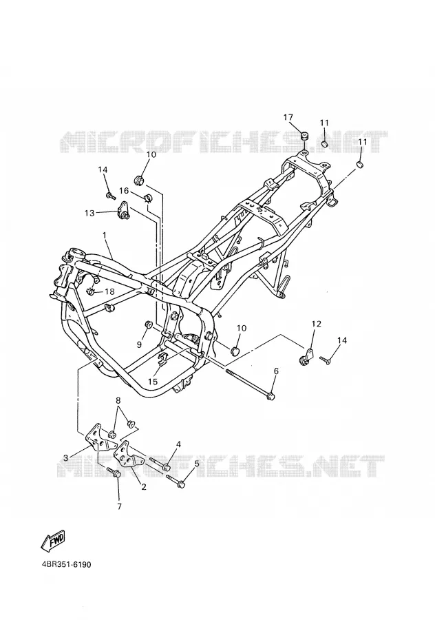 FRAME Yamaha MOTO 600 2000 XJS DIVERSION  XJ600S