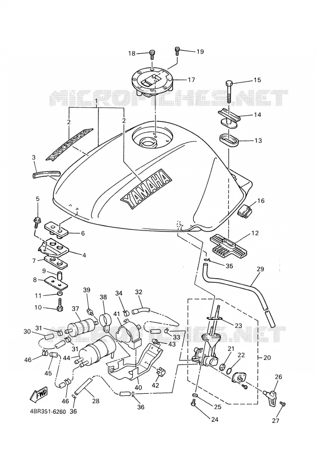 FUEL TANK Yamaha MOTO 600 2000 XJS DIVERSION  XJ600S