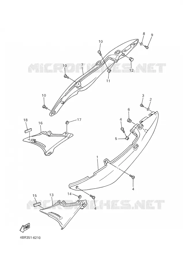 SIDE COVER Yamaha MOTO 600 2000 XJS DIVERSION  XJ600S