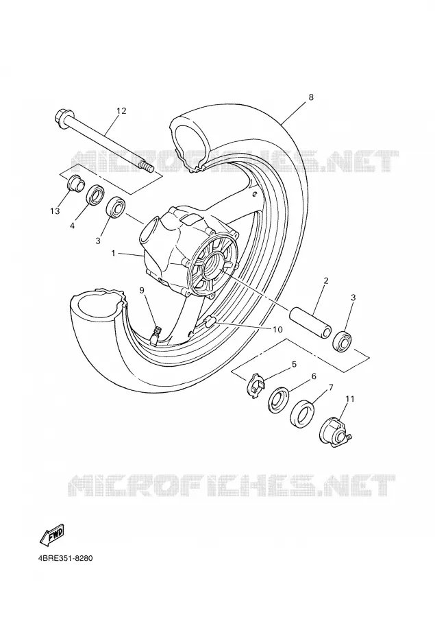 FRONT WHEEL Yamaha MOTO 600 2000 XJS DIVERSION  XJ600S