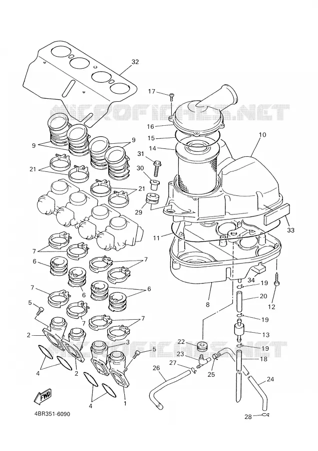 INTAKE Yamaha MOTO 600 2000 XJS DIVERSION  XJ600S