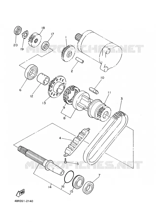 STARTER CLUTCH Yamaha MOTO 600 2001 XJS DIVERSION  XJ600S