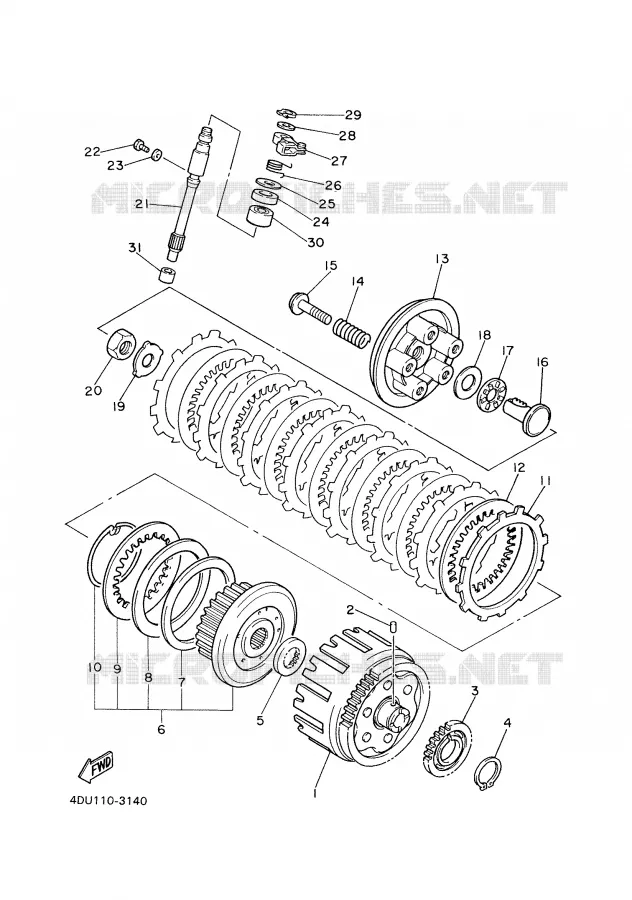 STARTER CLUTCH Yamaha MOTO 600 2001 XJS DIVERSION  XJ600S