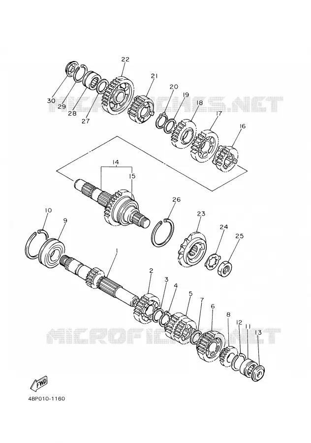 TRANSMISSION Yamaha MOTO 600 2001 XJS DIVERSION  XJ600S