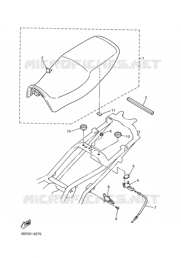 SEAT Yamaha MOTO 600 2001 XJS DIVERSION  XJ600S