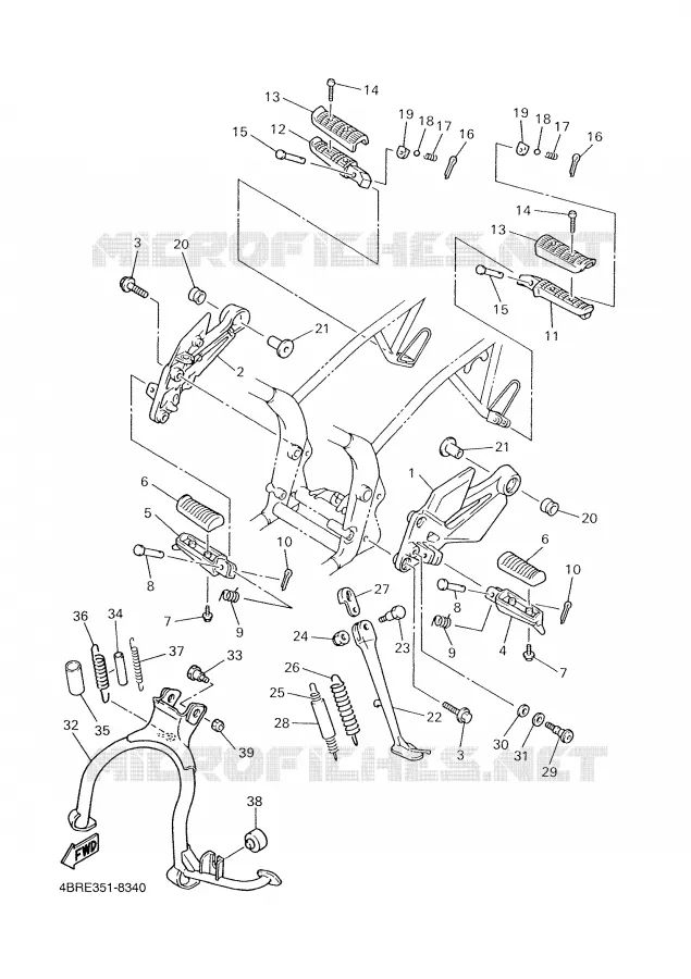 STAND / FOOTREST Yamaha MOTO 600 2002 XJS DIVERSION  XJ600S