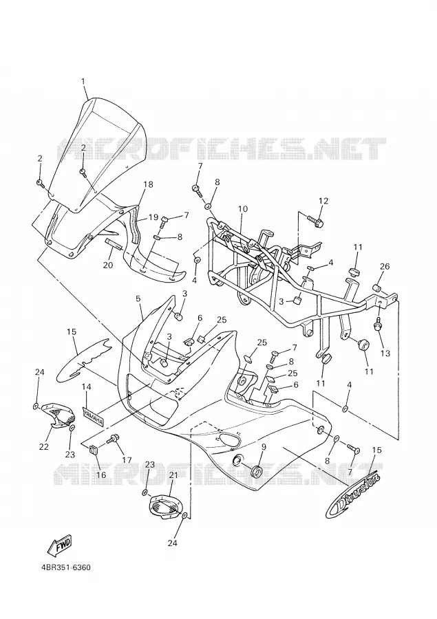 COVER 1 Yamaha MOTO 600 2002 XJS DIVERSION  XJ600S