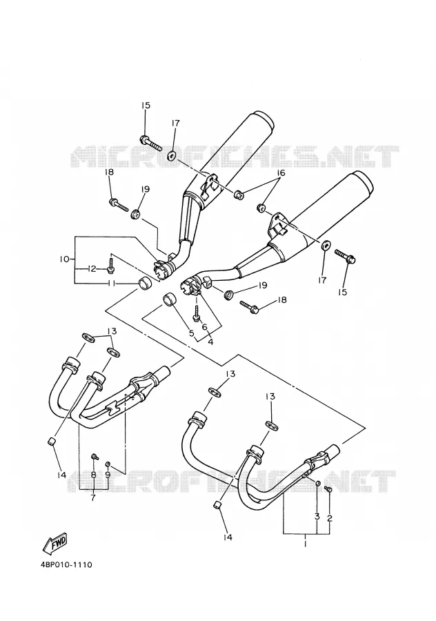 EXHAUST Yamaha MOTO 600 2002 XJS DIVERSION  XJ600S