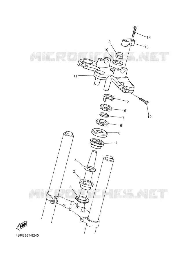 STEERING Yamaha MOTO 600 2002 XJS DIVERSION  XJ600S