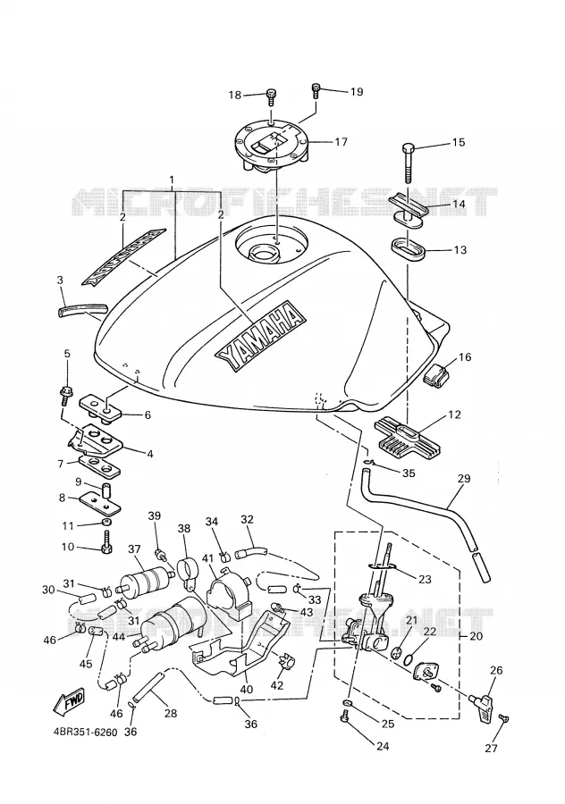 FUEL TANK Yamaha MOTO 600 2002 XJS DIVERSION  XJ600S