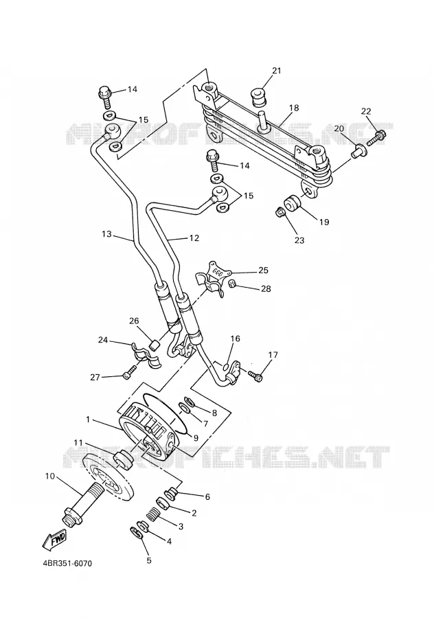 OIL COOLER Yamaha MOTO 600 2002 XJS DIVERSION  XJ600S