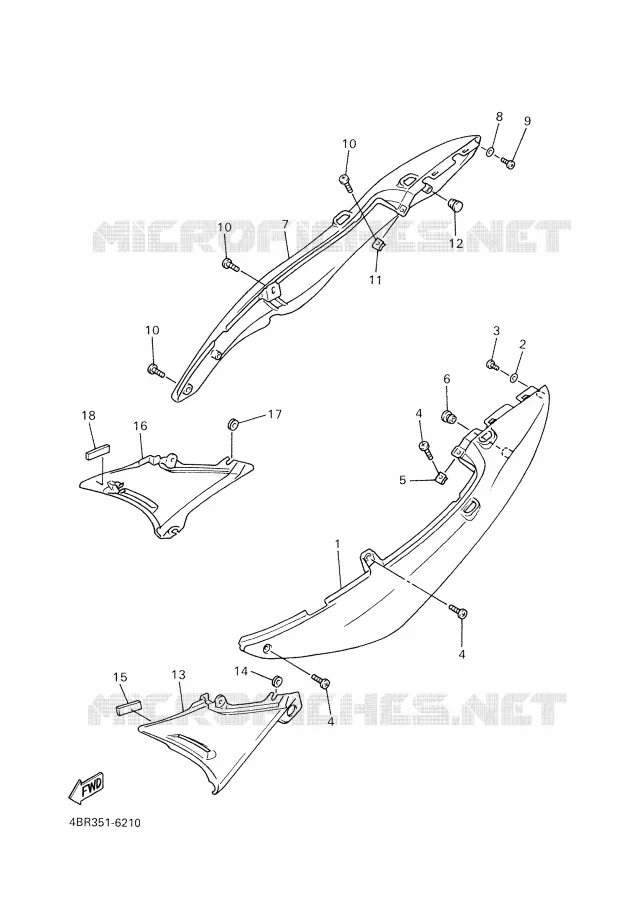 SIDE COVER Yamaha MOTO 600 2002 XJS DIVERSION  XJ600S