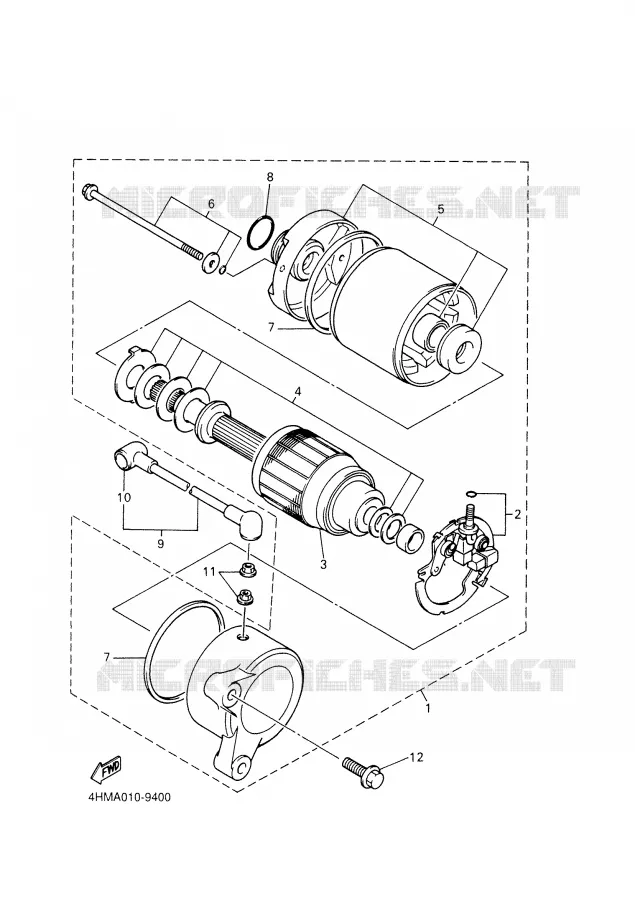 STARTER MOTOR Yamaha MOTO 600 2002 XJS DIVERSION  XJ600S