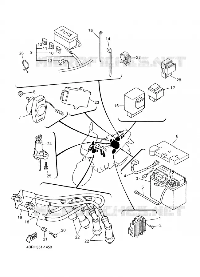 ELECTRICAL 1 Yamaha MOTO 600 2002 XJS DIVERSION  XJ600S