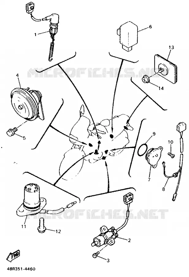 ELECTRICAL 2 Yamaha MOTO 600 1994 XJS DIVERSION  XJ600S (25.1KW)