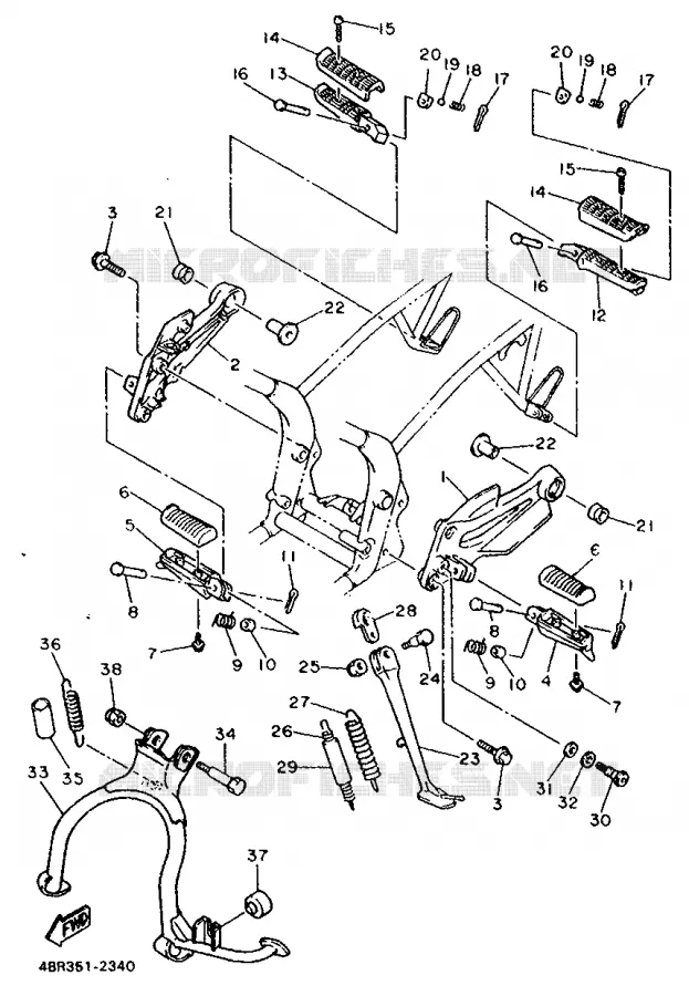 STAND / FOOTREST Yamaha MOTO 600 1993 XJS DIVERSION  XJ600S (37KW)