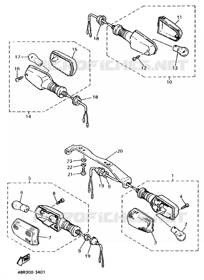 INDICATOR Yamaha MOTO 600 1993 XJS DIVERSION  XJ600S (37KW)
