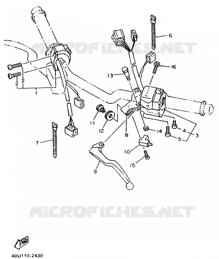 HANDLEBAR & CABLES Yamaha MOTO 600 1993 XJS DIVERSION  XJ600S (37KW)