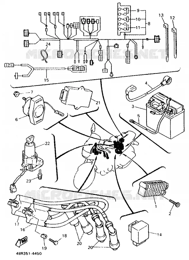 ELECTRICAL 1 Yamaha MOTO 600 1994 XJS DIVERSION  XJ600S (37KW)