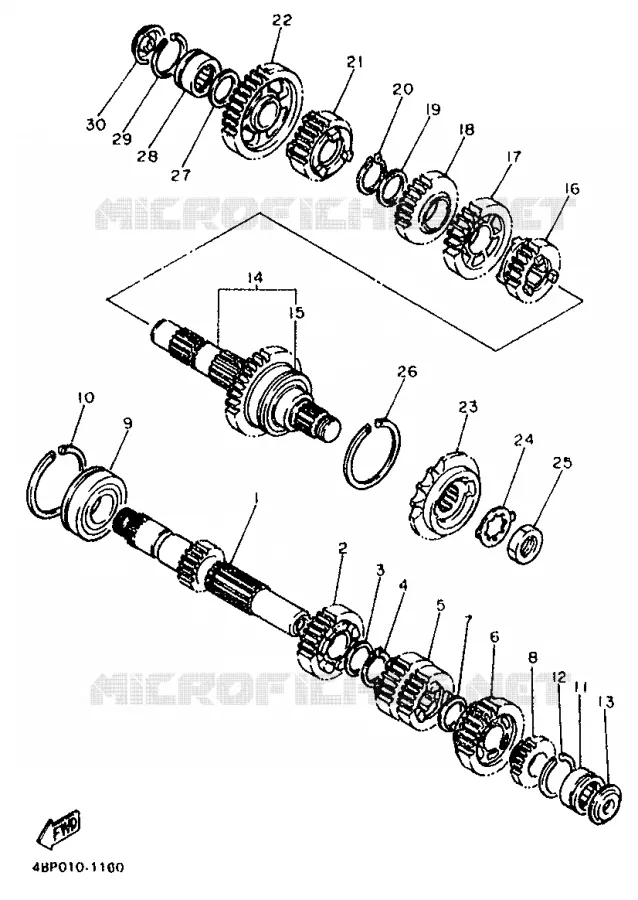 TRANSMISSION Yamaha MOTO 600 1995 XJS DIVERSION  XJ600S (37KW)