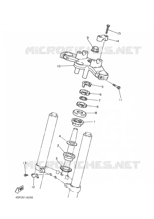 STEERING Yamaha MOTO 600 1997 XJS DIVERSION  XJ600S