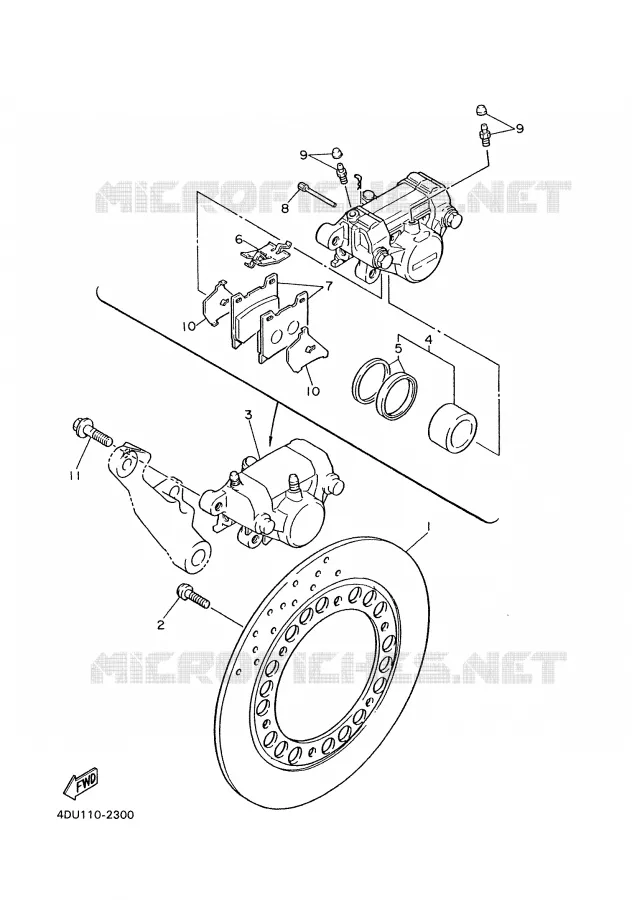 REAR BRAKE CALIPER Yamaha MOTO 600 1997 XJS DIVERSION  XJ600S