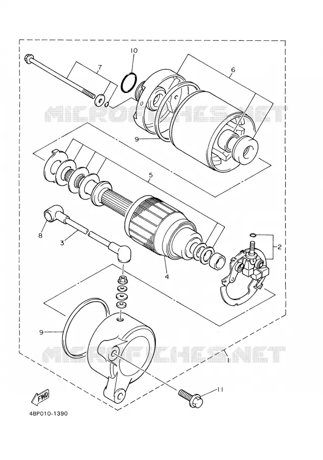 STARTER MOTOR Yamaha MOTO 600 1997 XJS DIVERSION  XJ600S