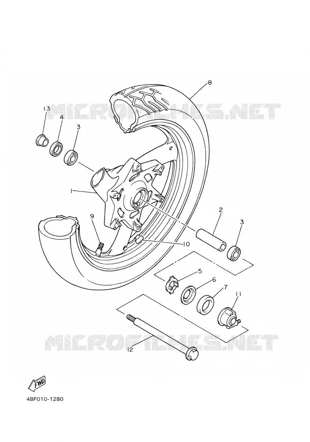 FRONT WHEEL Yamaha MOTO 600 1997 XJS DIVERSION  XJ600S