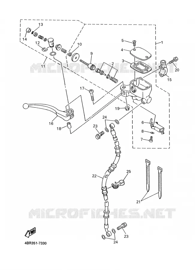 FRONT MASTER CYLINDER Yamaha MOTO 600 1997 XJS DIVERSION  XJ600S
