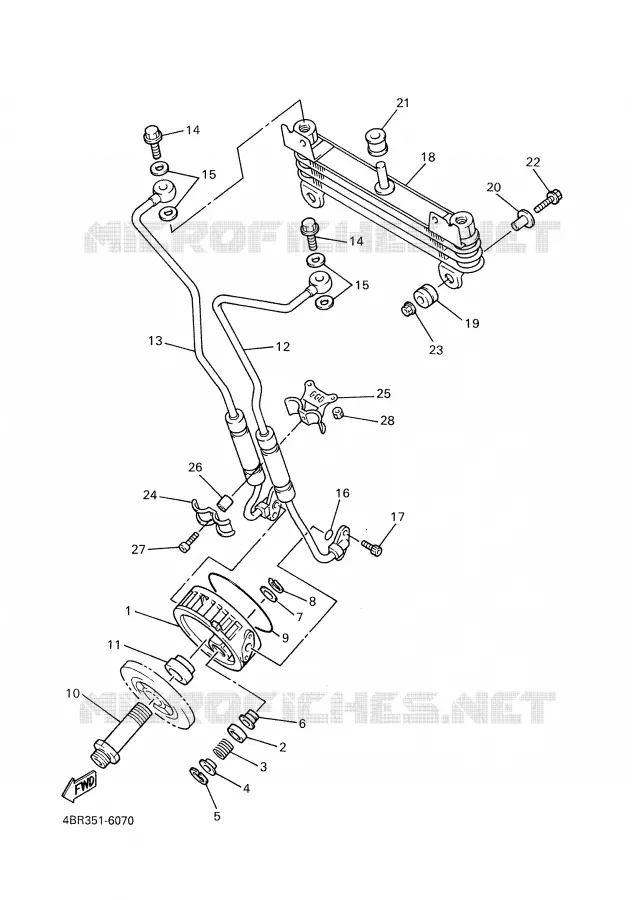 OIL COOLER Yamaha MOTO 600 1997 XJS DIVERSION  XJ600S