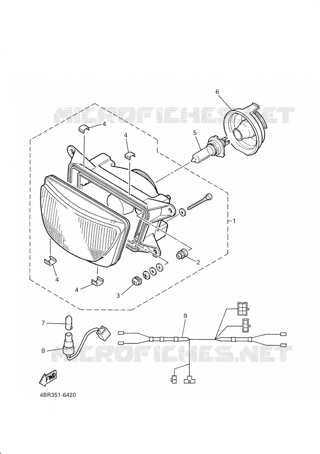 HEADLIGHT Yamaha MOTO 600 1997 XJS DIVERSION  XJ600S