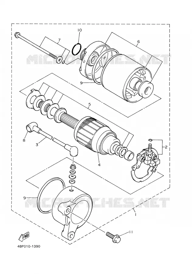 STARTER MOTOR Yamaha MOTO 600 1997 XJS DIVERSION  XJ600S