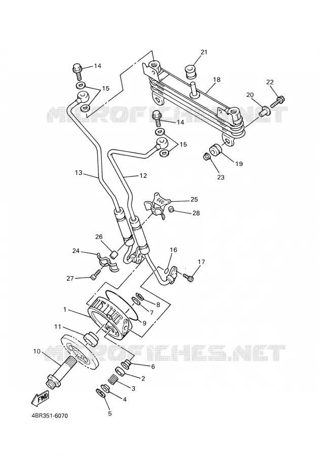 OIL COOLER Yamaha MOTO 600 1997 XJS DIVERSION  XJ600S