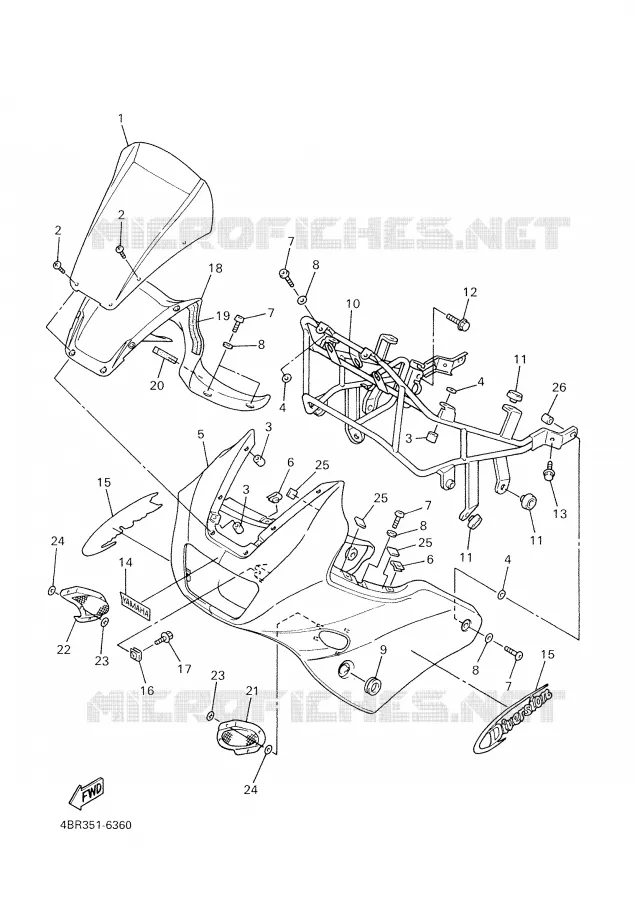 COVER 1 Yamaha MOTO 600 1997 XJS DIVERSION  XJ600S