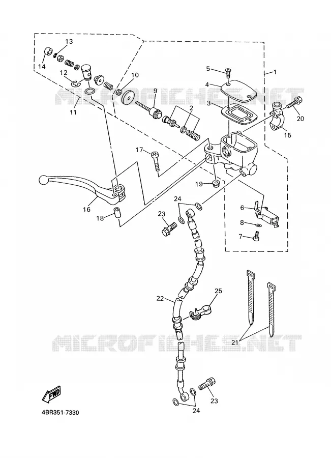 FRONT MASTER CYLINDER Yamaha MOTO 600 1997 XJS DIVERSION  XJ600S