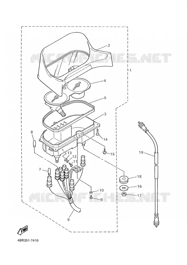 SPEEDOMETER Yamaha MOTO 600 1997 XJS DIVERSION  XJ600S
