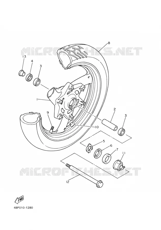 FRONT WHEEL Yamaha MOTO 600 1997 XJS DIVERSION  XJ600S