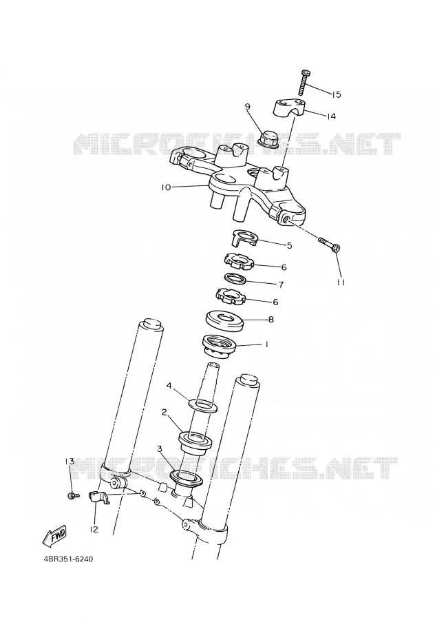 STEERING Yamaha MOTO 600 1997 XJS DIVERSION  XJ600S