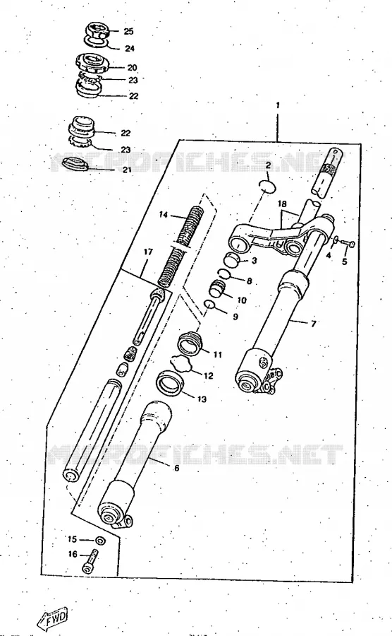 FRONT FORK Yamaha SCOOTER 50 1997 BOOSTER  CW50RS