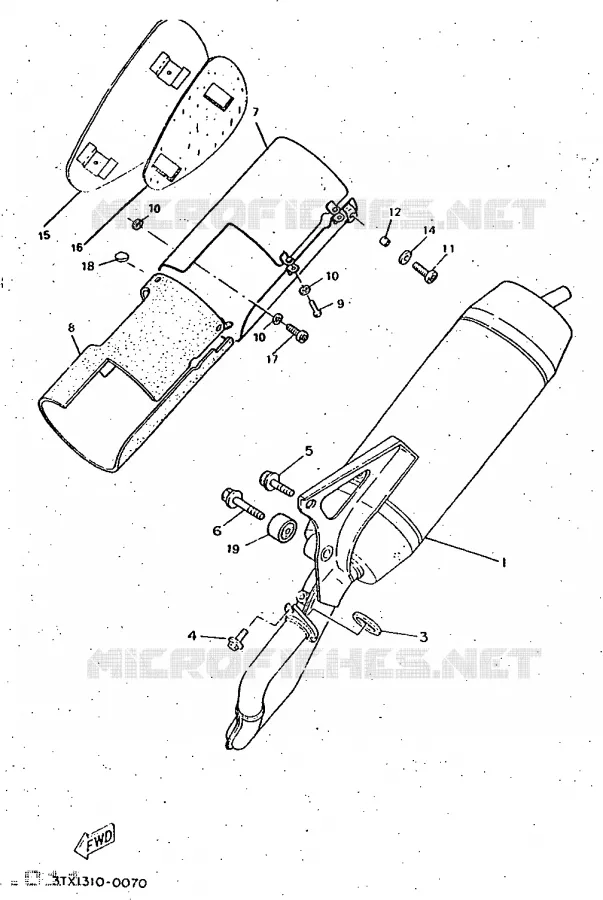 EXHAUST Yamaha SCOOTER 50 1997 BOOSTER  CW50RS