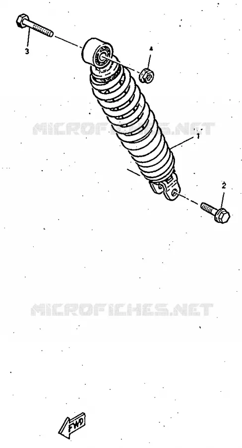 REAR SHOCK ABSORBER Yamaha SCOOTER 50 1997 BOOSTER  CW50RS