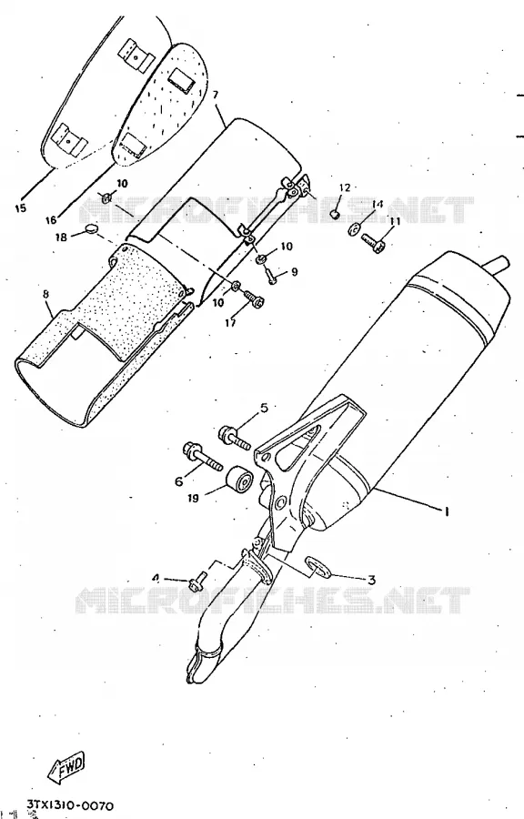 EXHAUST Yamaha SCOOTER 50 1997 BOOSTER  CW50RS